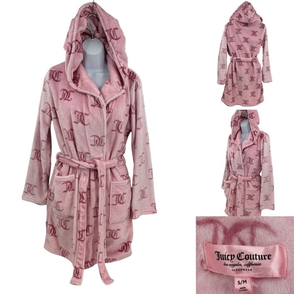 Juicy Couture Bubblegum Pink Cozy Comfy Robe Sz. Sm/M